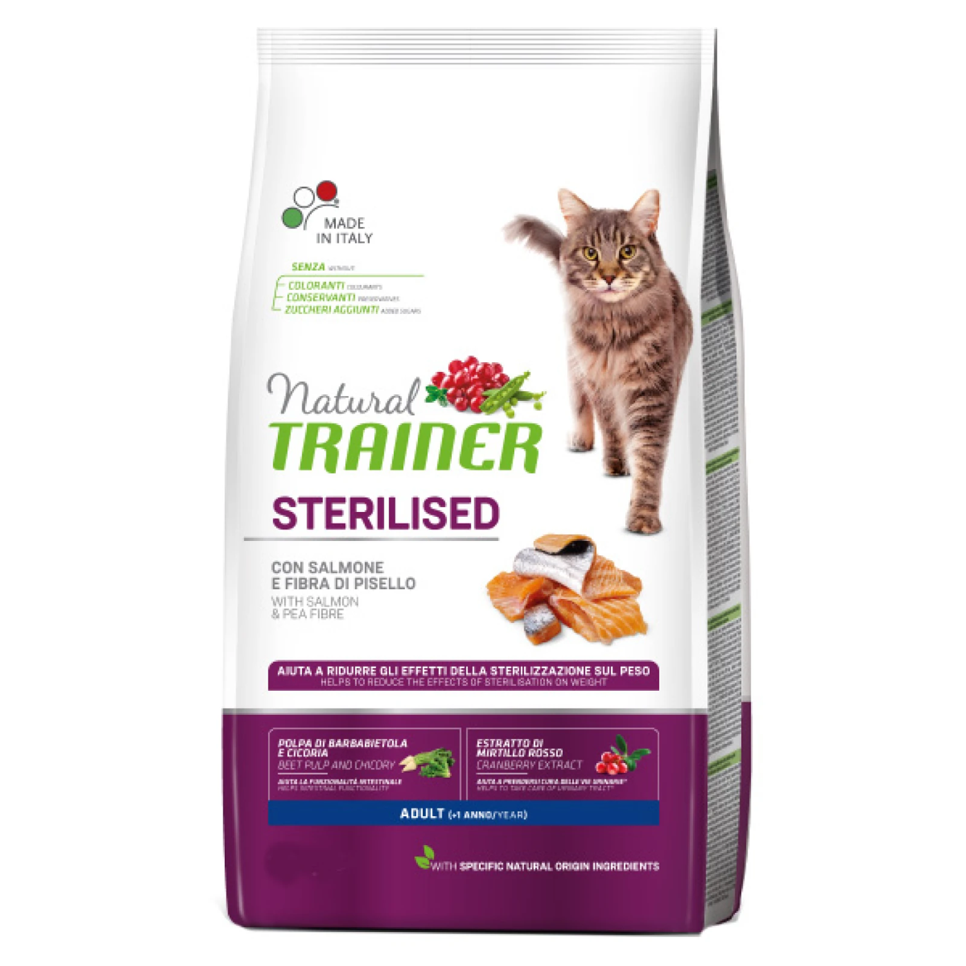 Natural Trainer Cat Adult Sterilized Σολομός 1,5kg